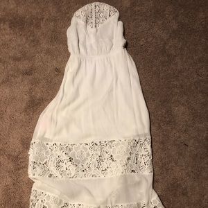 Lulu’s White Halter Maxi
